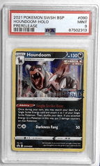 V1074: 2021: HOUNDOOM-HOLO: SWSH090: PRERELEASE: PSA 9: MINT: 87502313